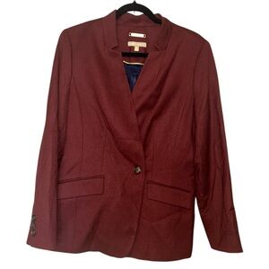 Talbots Burgundy Wool Blazer | 16